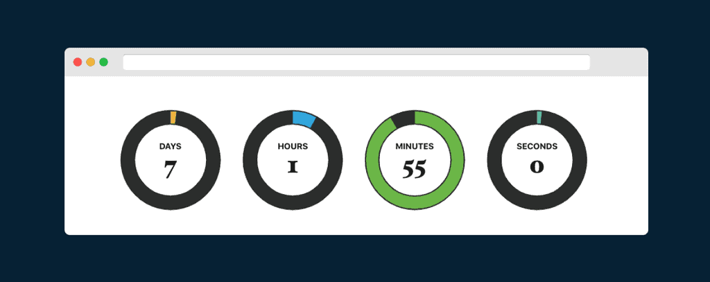 Image illustrating a countdown timer